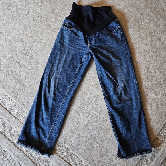 Old Navy Maternity Full Panel Wide Leg Jeans - Picture 2 of 4